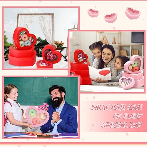 Miniatura 5 de Gueevin 10 cajas de regalo en forma de corazón para el día de la madre, cajas de dulces a granel para bodas, madres, regalos del día de San