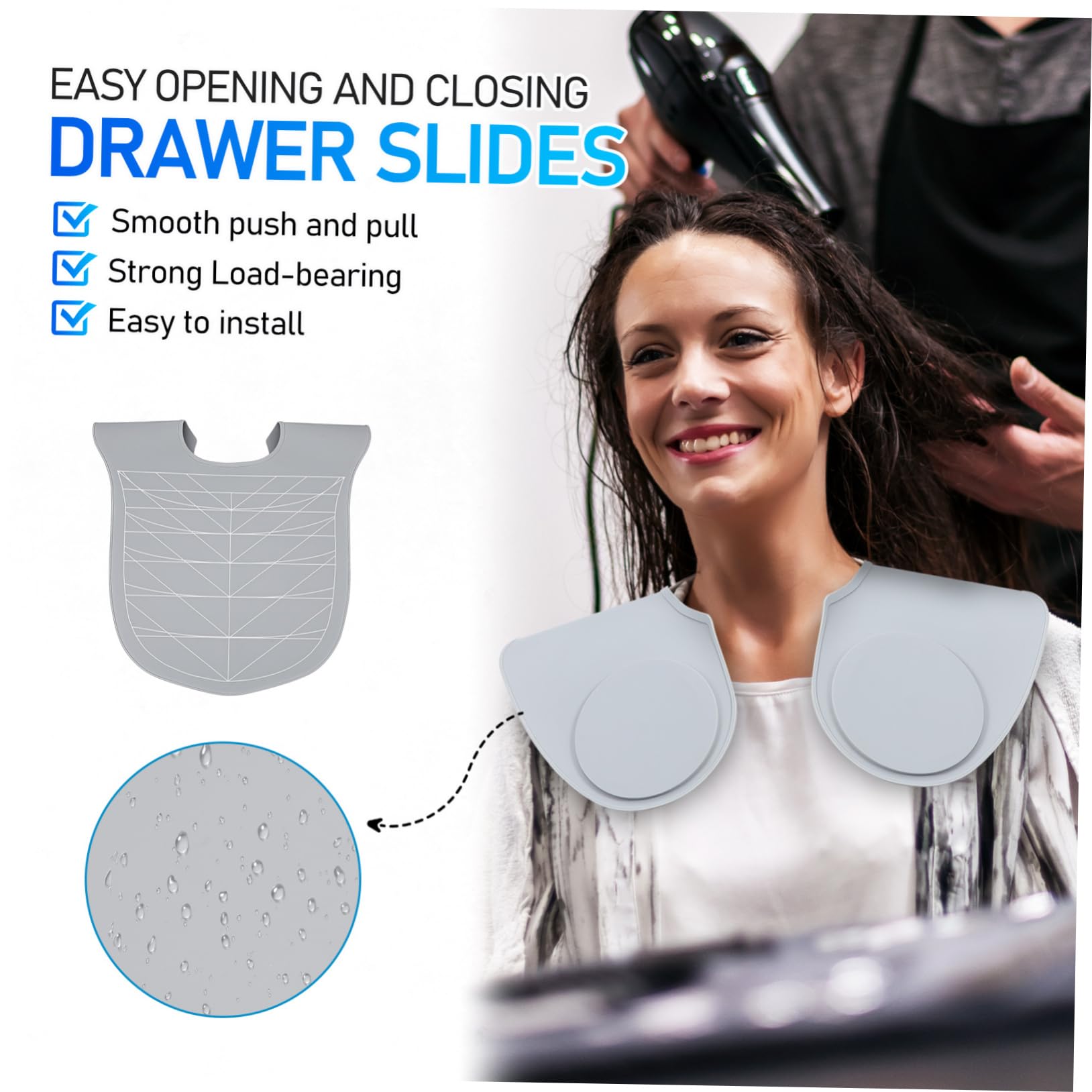 Capa de Corte de Pelo de Silicona Resistente a Manchas para Salones y Uso Doméstico