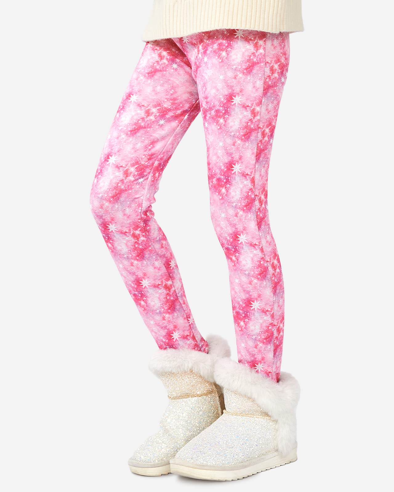 Adorel Leggings Felpati Invernali Pantaloni Termici Bambina 2 Pack