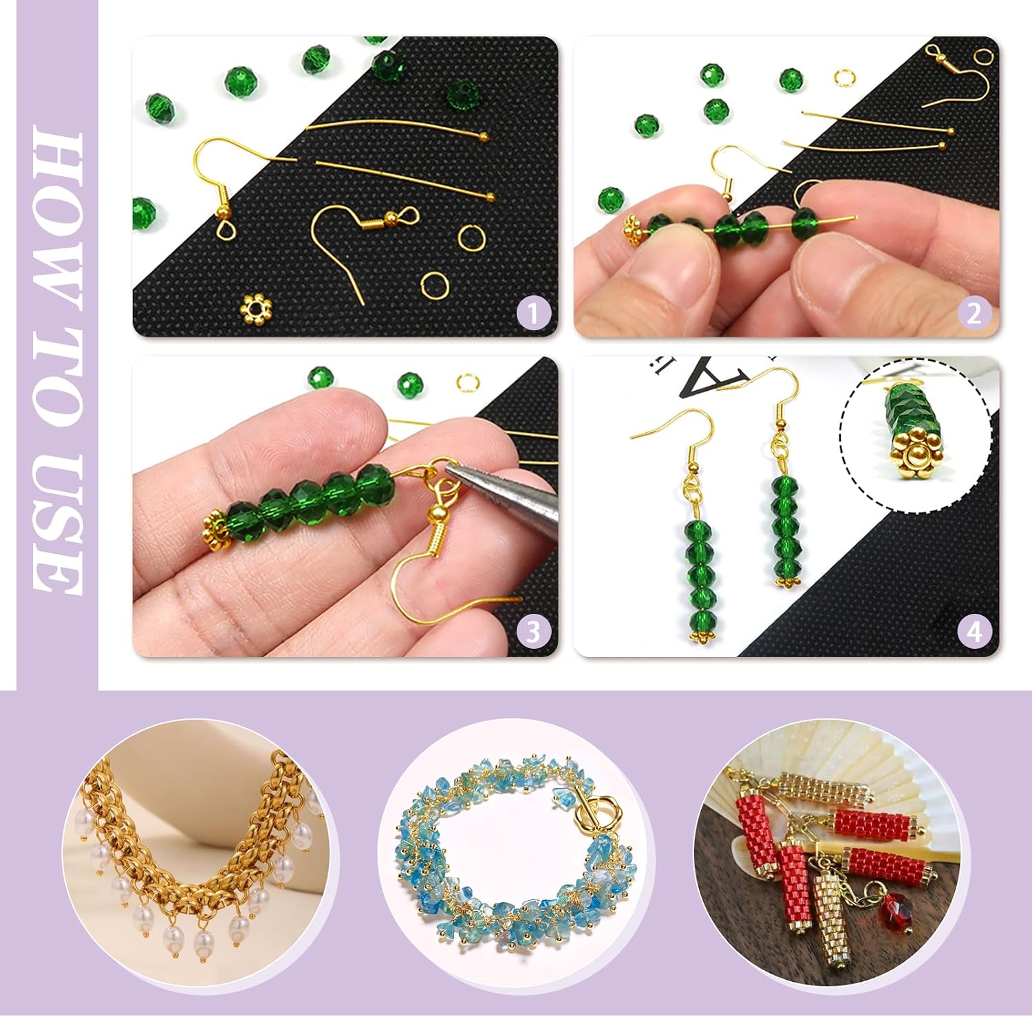 TOAOB 100pcs Head Pins for Jewelry Making 1.57 Inch Gold Ball Pins