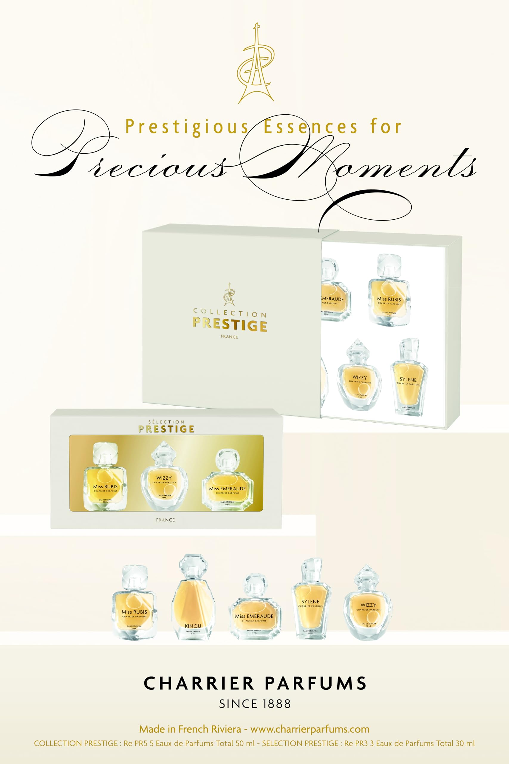 "Collection Prestige" - Coffret Cadeau 5 Eaux de Parfum miniatures