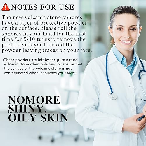 Miniatura 6 de Rodillo volcánico absorbente de aceite con una bola volcánica reemplazable, rodillo de control de aceite portátil reutilizable, efecto instantáneo