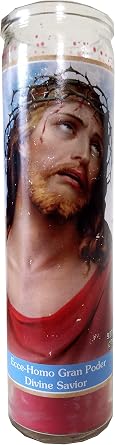 Divine Savior ECCE-Homo Gran Poder Red Devotional Candle