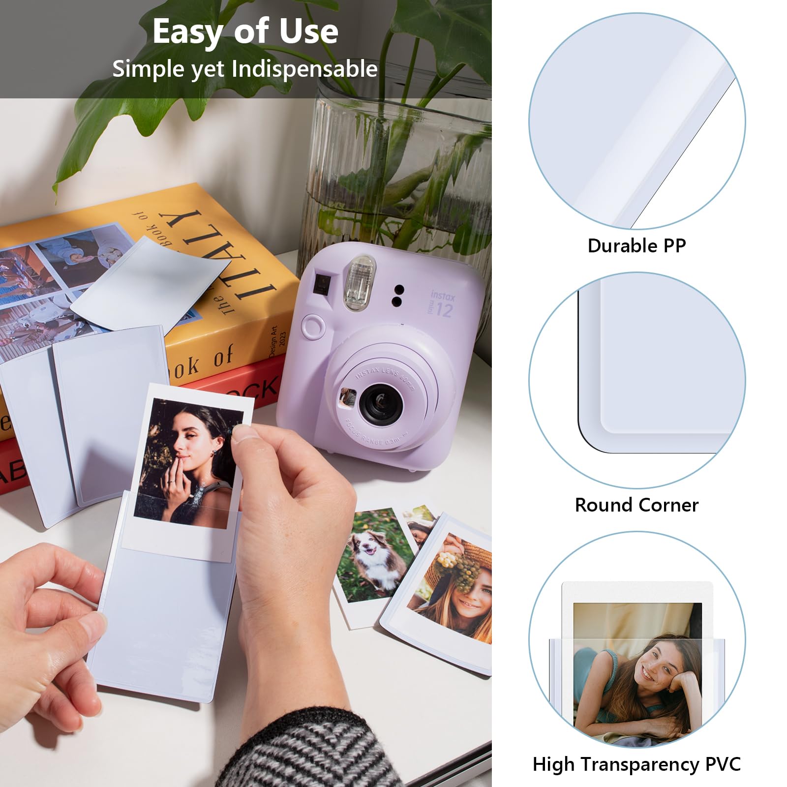 HIYQIN 5 Pack Magnetic Photo Frames for Instax Mini/Polaroid Film - Image 3