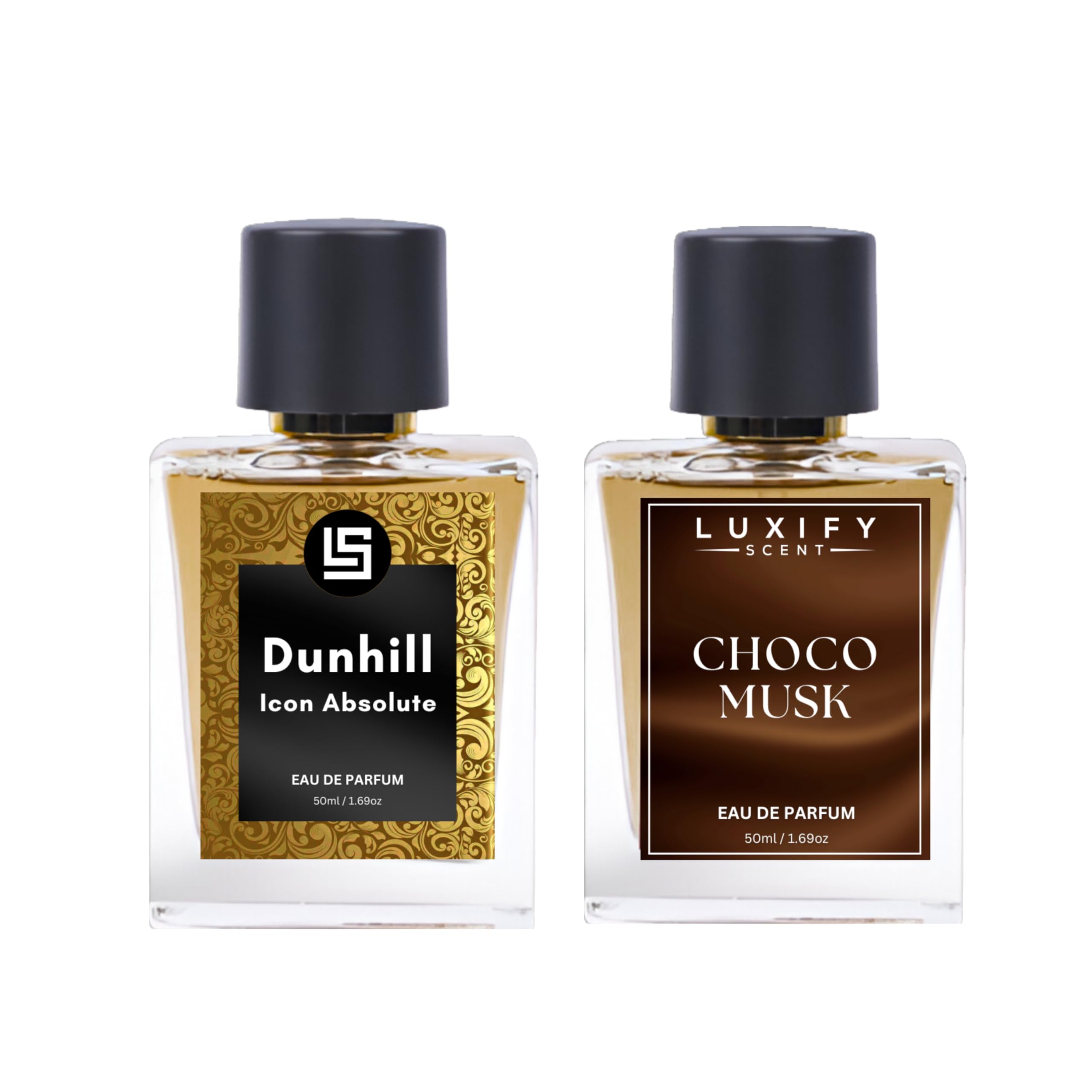 LUXIFY SCENT Dunhell Icon & Choco Musk Perfume | SRK's Combo | Oudh & Chocolate Fragrance | Eau De Parfum | Unisex Fragrance | Luxury Gift Pack | 50ml Each | Pack of 2