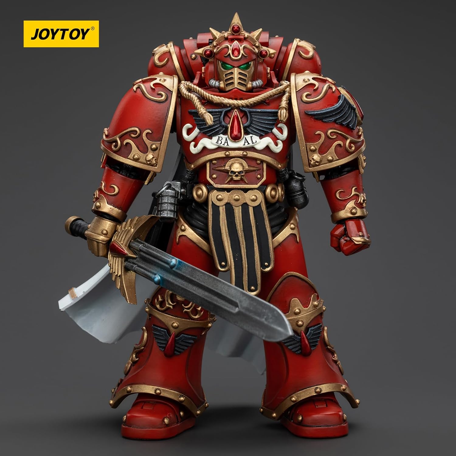 JOYTOY Warhammer 40k Blood Angels, Blood Angels Legion Praetor with Paragon Blade 1/18 Action Figure, Dedicated to You Who Love Collecting