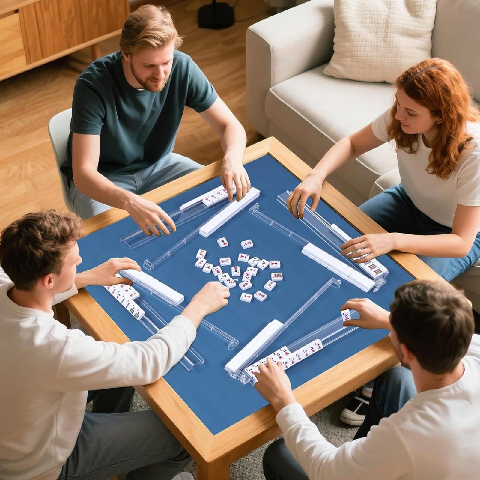 Stojaki Do Mahjong Z Wypychaczami 4 Sztuki Akcesoriów Mahjong