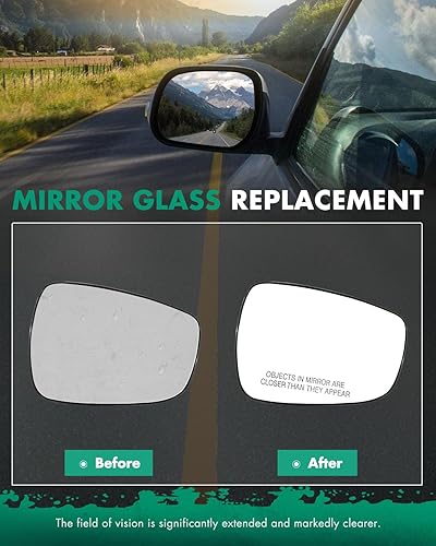 Miniatura 6 de SCITOO Espejo retrovisor lateral de vidrio para pasajero derecho para 2011-2016 para HYUNDAI ELANTRA sin calefacción, repuesto exterior espejo de