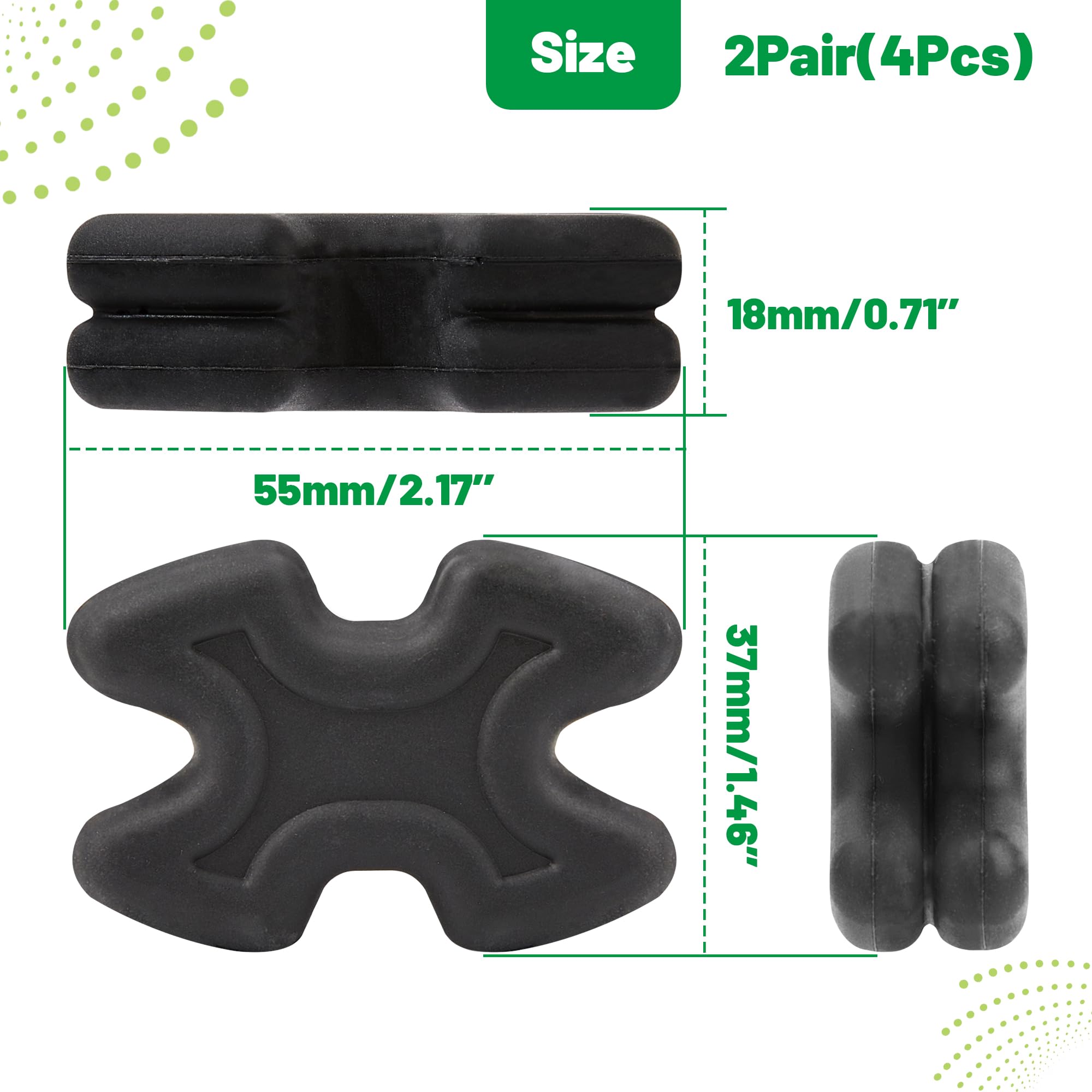 Omoojee 4 PCS Bow Limb Dampeners for Compound Bow and Crossbow, Archery Split Limb Stabilizer, Bow Silencer for Reducing Noise and Vibration