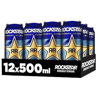 Rockstar Energy Drink Blueberry Flavour 12 x 500 ml - Caffeinated