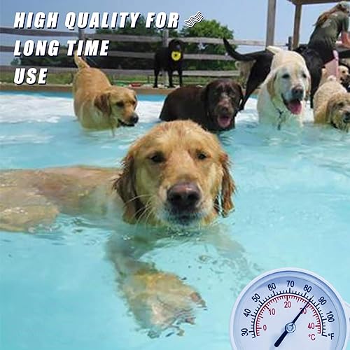Miniatura 8 de Termómetro mecánico flotante para piscina con cuerda termómetro de temperatura del agua con lecturas precisas de temperatura, perfecto para piscina