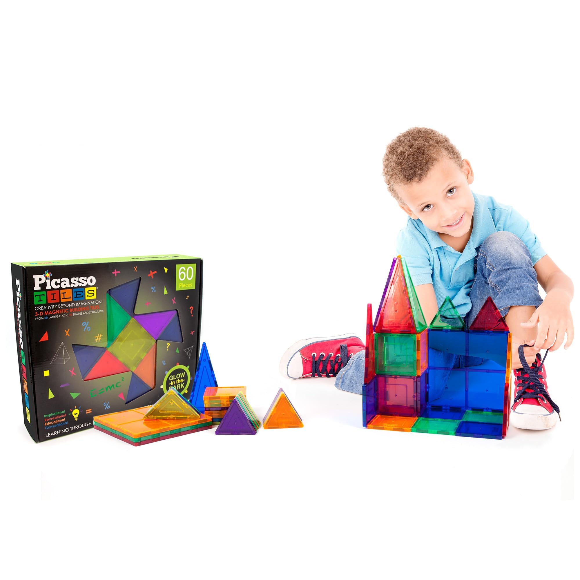 ピカソ　タイル　置物 Amazon.co.jp: PicassoTiles 100 Piece Set 100pcs Magnet Building