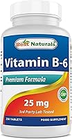 Vista 1 de Best Naturals Vitamina B-6 Tabletas de 25 Mg, 250