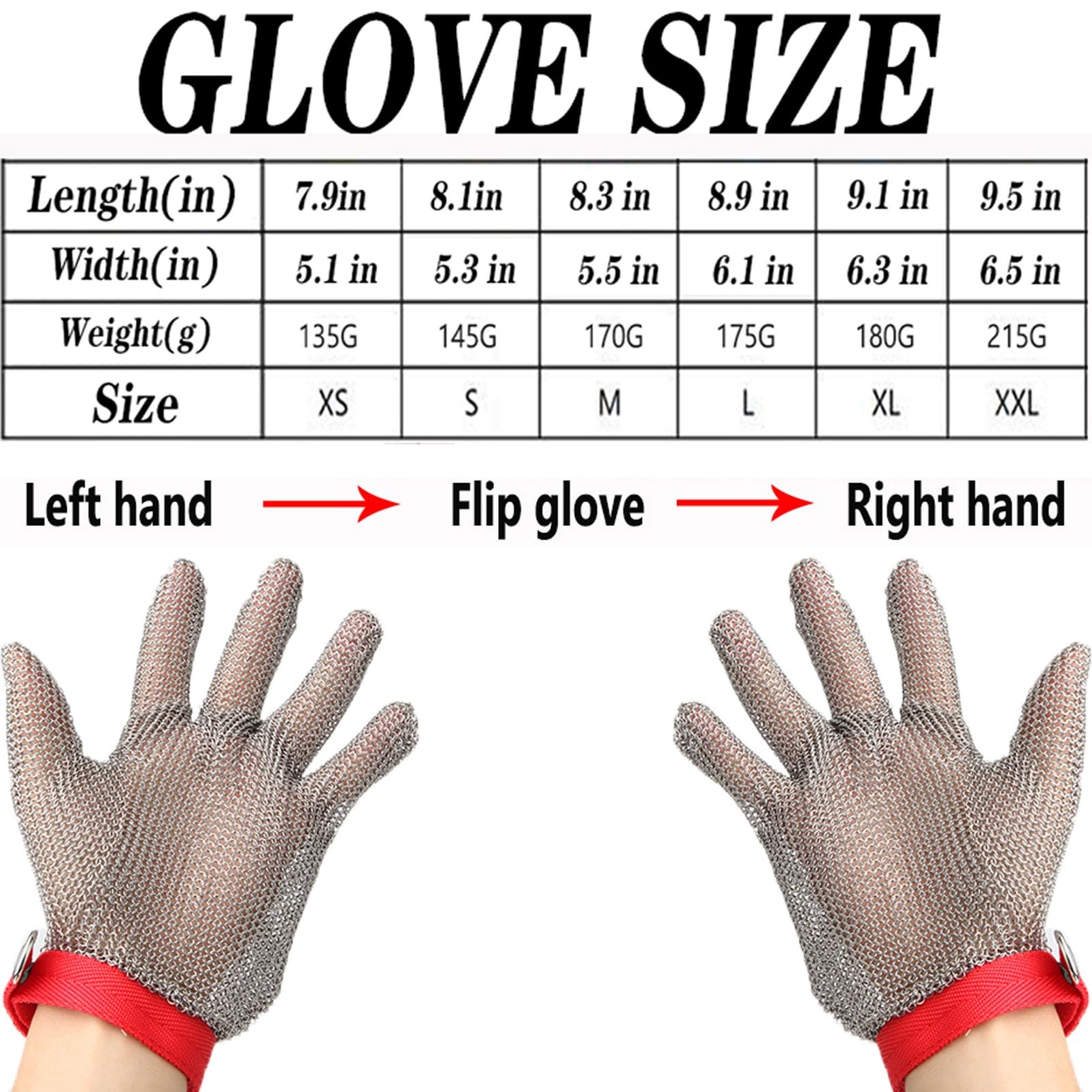 Guantes de Trabajo Anticorte 2 Guantes De Mandolina Resistentes Al Corte De 9 Niveles, Transpirables Y Resistentes A Los Cuchillos, Guantes Universales For Mano Izquierda Y Derecha(XXL)