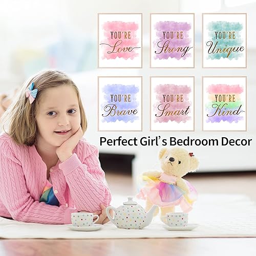 Miniatura 7 de HOMANGA Pósteres de decoración de habitación de niñas, arte de pared para habitaciones de niños, decoración de pared para habitación de niñas,