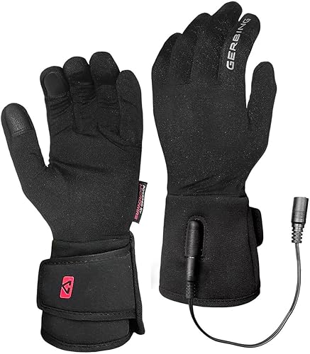 Miniatura 2 de Gerbing Guantes de motocicleta con calefacción de 12 V, guantes calentadores de manos para Winer en clima frío, hasta 135  F de calor
