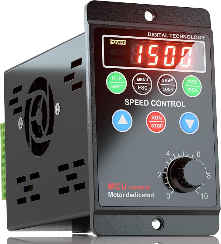 VFD genérico de 750 W, 1 HP, variador de frecuencia CA 110-220 V, convertidor monofásico a trifásico para control de velocidad del motor de husillo, motor de torno, sistema HVAC, máquina CNC, fresadora Más