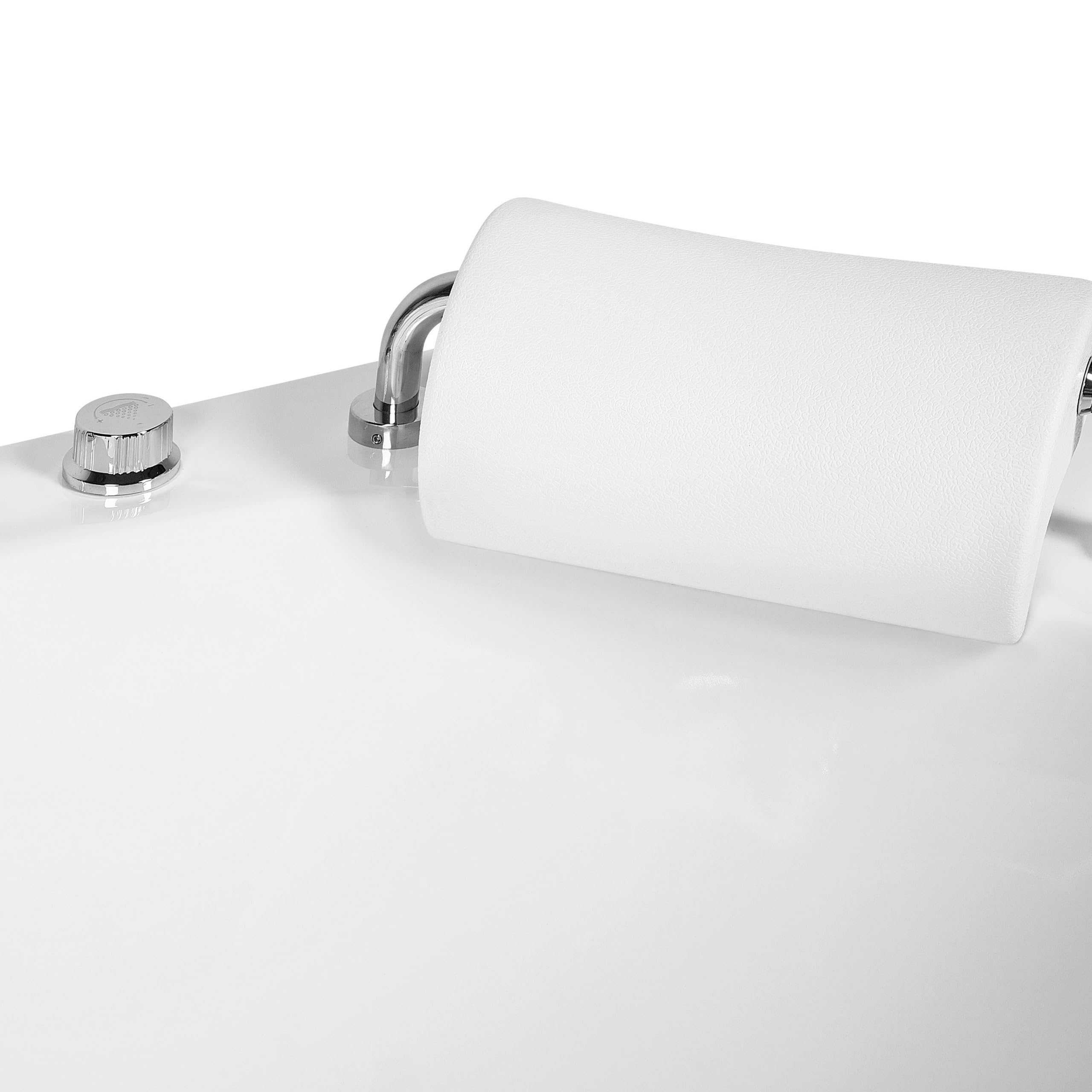 Vasca Idromassaggio Angolare Acrilico Sanitario Bianco con Getti e LED