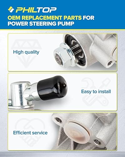 Miniatura 75 de PHILTOP Bomba de dirección asistida 20-806 OE apta para Aveo5 2007 2008, Aveo 2008, bomba de asistencia asistida 96801443, bombas de dirección