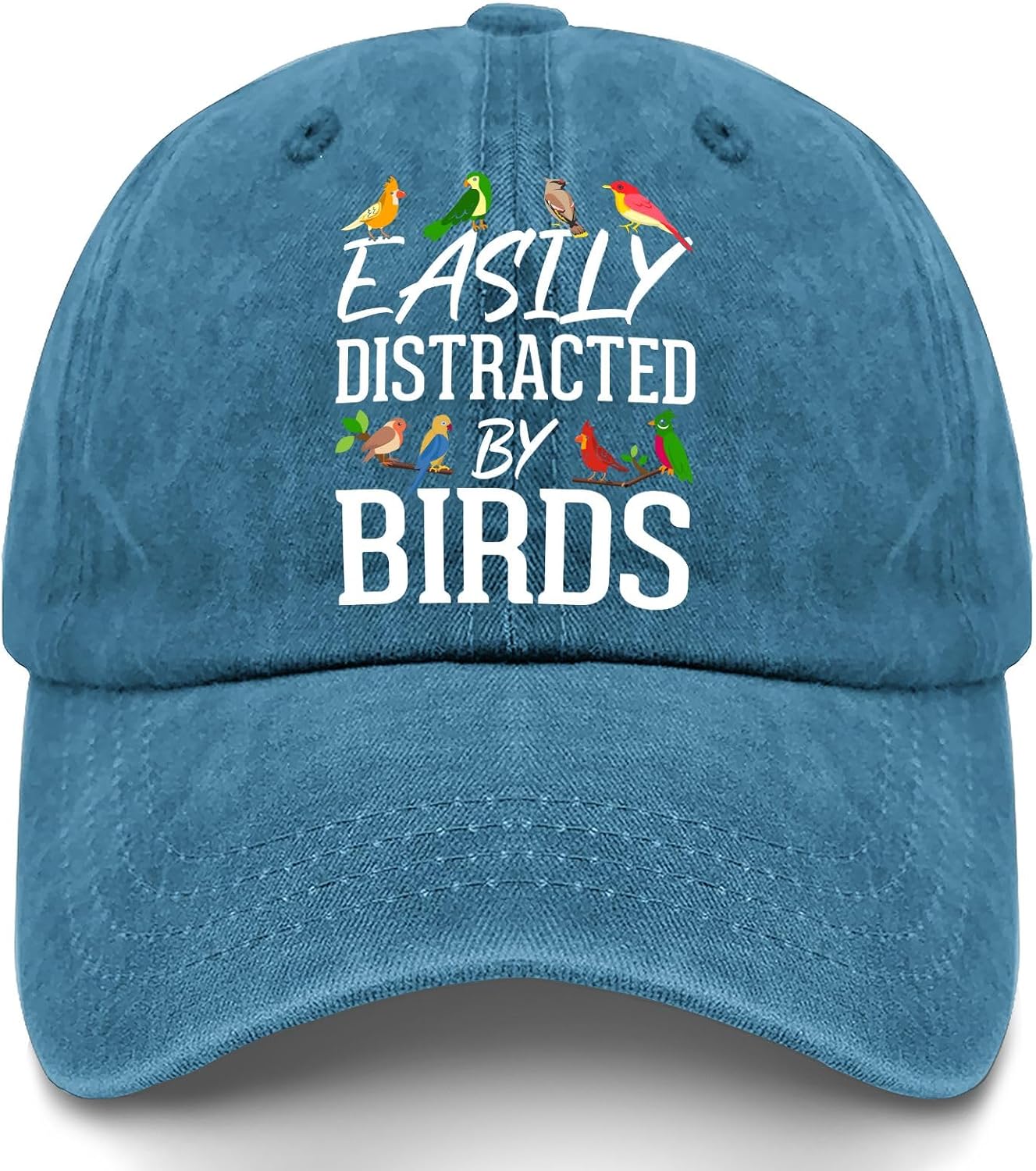 Easily Distracted by Birds Trucker hat Baseball hat for Women Pigment Black Hiking hat Women Gifts for Grandma Golf