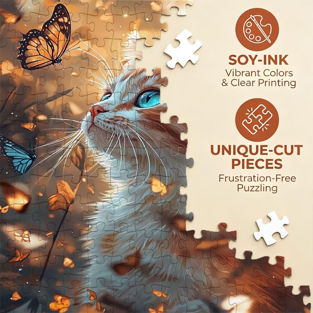 Puzzle 4000 Pezzi, Gattino Farfalla 3D Puzzle per Adulti Impegnativo, Educa Puzzles Artistico, Divertente E Stimolante Puzzles Decorativo per La Famiglia, Regalo e Decorazione Pareti DX0YL6-931