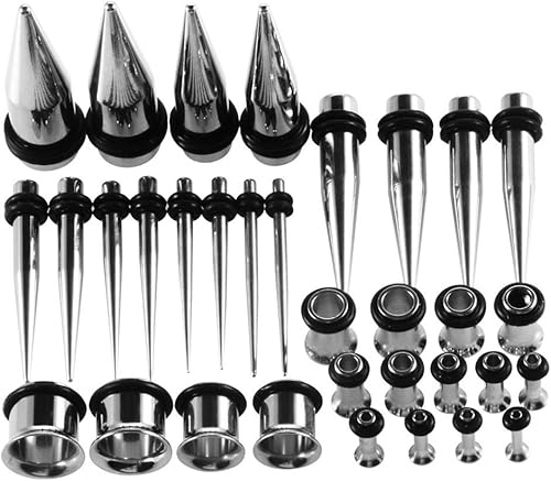 Miniatura 3 de JDXN - Juego de 36 piezas de acero inoxidable, 14 G - 00 G