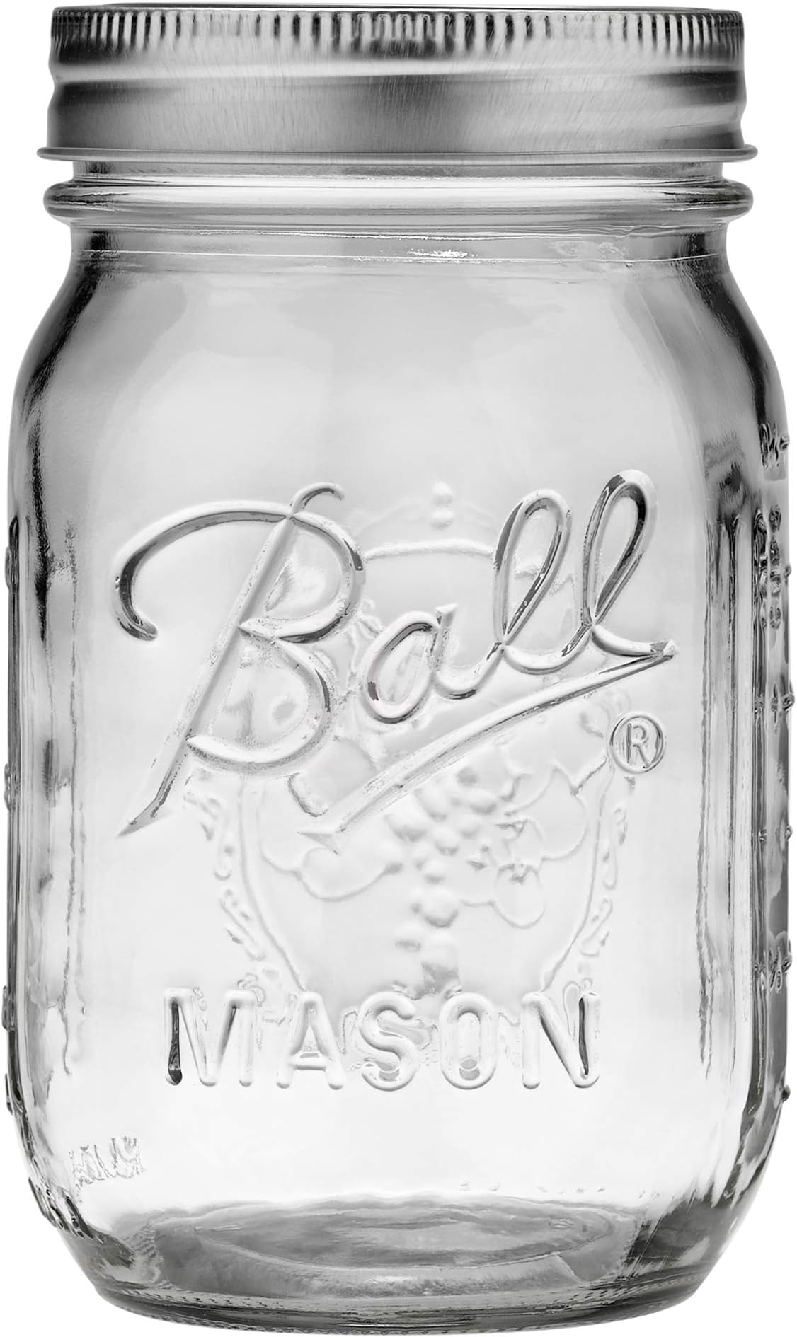 Single Jarden Ball Regular Mouth 16-Ounces Mason Jar with Lid and Band (1-jar)