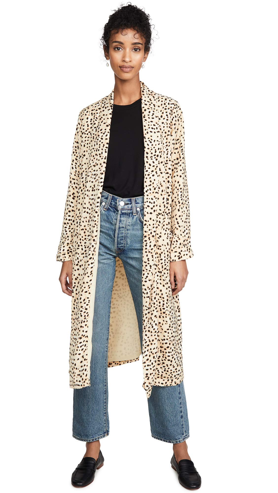 Women's Arianne Printed Soft Satin Duster Coat