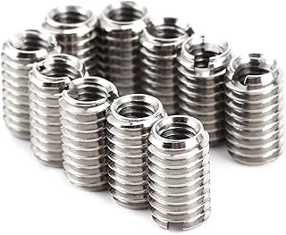 10pcs Thread Repair Insert, Self Tapping Thread Insert 10mm Female Thread M4 X 0.7mm Male Thread M6 X 1mm (M4x0.7-M6x1, Length:10MM)