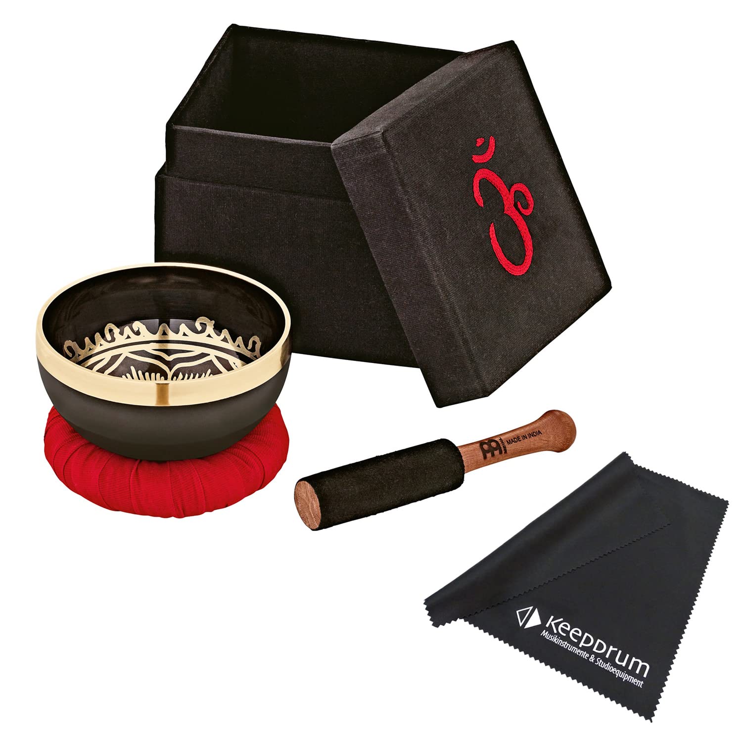 Meinl Sonic Energy SB-OM-300 - Campana tibetana Om serie Sinigng Bowl per meditazione yoga + panno in microfibra keepdrum
