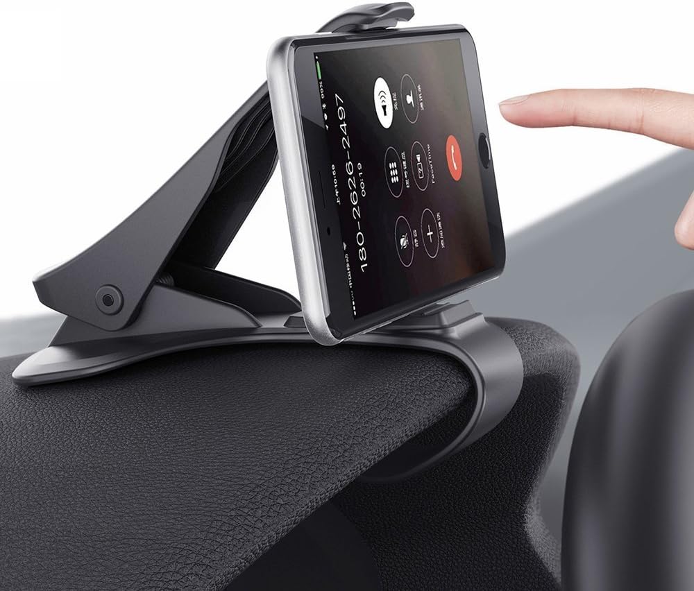 Tsumbay CH02 Car Phone Holder, Cellphone Mount Mobile Clip Stand HUD Design Compatible with Smart Phone 3.0" to 6.5", Striped