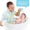 Yookidoo Baby Bath Shower Head - Elephant Water Pump with Trunk Spout Rinser - Control Water Flow from 2 Trunk Knobs for Maximum Fun in Tub or Sink for Infants and Newborn Babies(Blue)