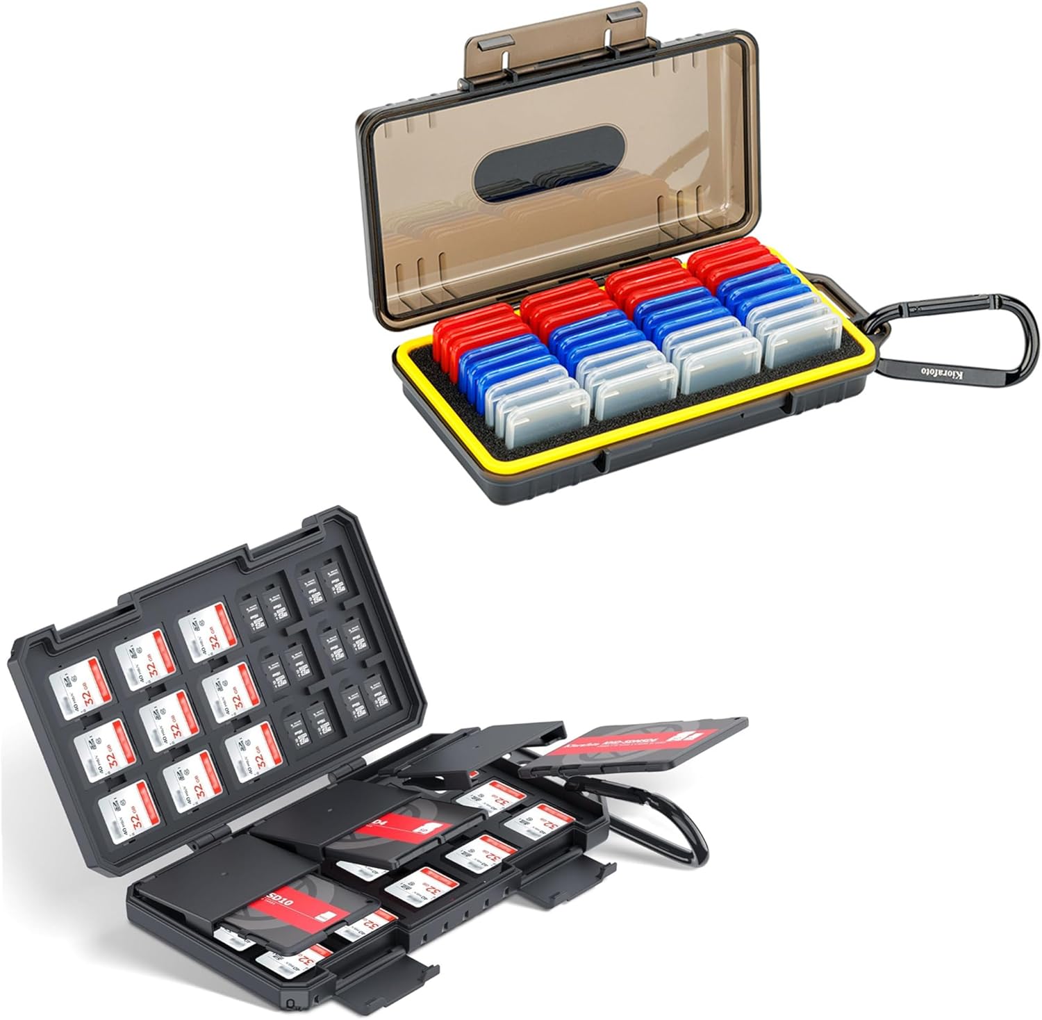 Dual Protect Memory Card Case + New Memory Card Case: for Storage SD SDXC SDHC & TF MSD Cards