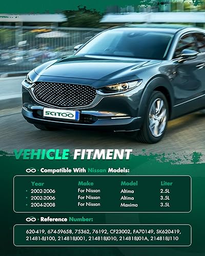 Vista 17 de SCITOO Ventilador de refrigeración del condensador del radiador compatible para Quattro/TT para Passat/Passat CC/Golf/Beetle