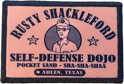 King of The Hill Rusty Shackleford Self Defense Morale Patch Removable Hook and Loop for Molle Gear, Operator Hat, Rucksack, Pack Bag, Backpack, Made in The USA
