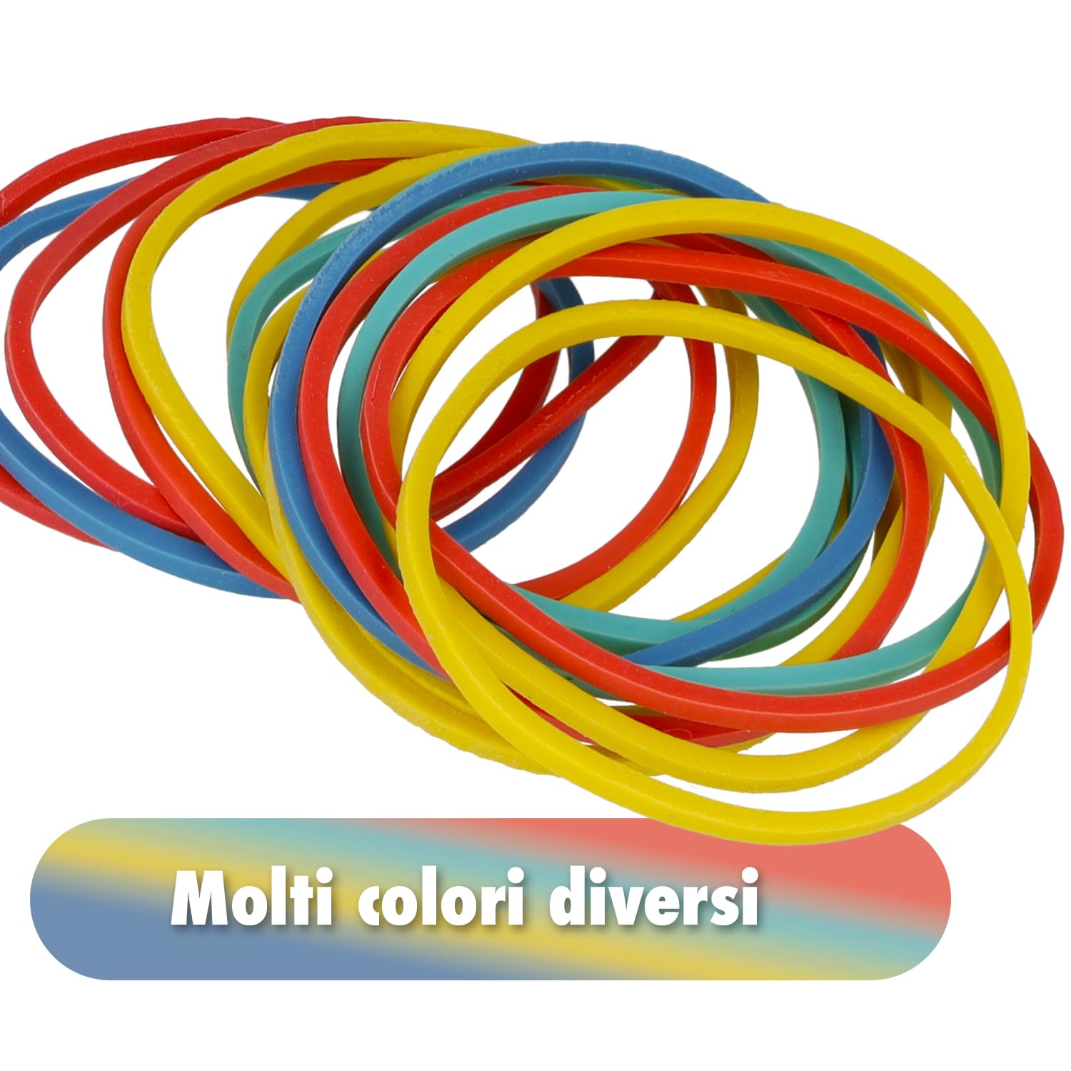 Westcott Elastici 80 g, 170 elastici colorati, Ø 60-38 mm, E-10581 00