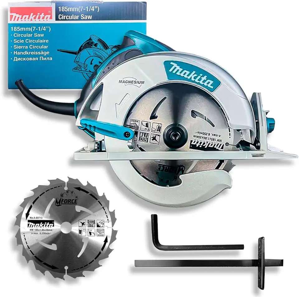 MAKITA Serra Circular 5007MG C/Led + Disco 185mm 1800w para Carpinteiro, Marceneiro 5800rpm Makita - 220v