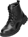 OWIF Bottes d'orteil en acier pour femmes hommes, 6" Chaussure de construction de orteil de sécurité résistant aux glissements, étanche et confortable