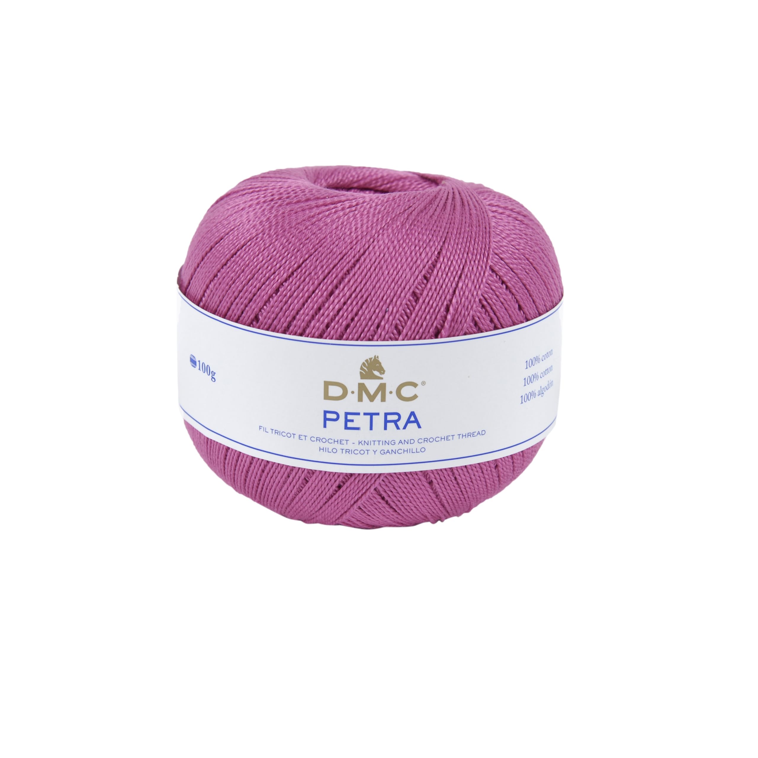 DMC Petra Yarn, 100% Cotton, Pink (53607), Size 5