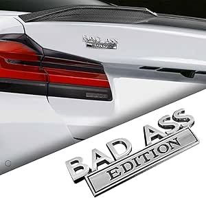 Bad Ass Edition Auto Emblem - Selbstklebend Schwarz-Rot Für Innen & Außen
