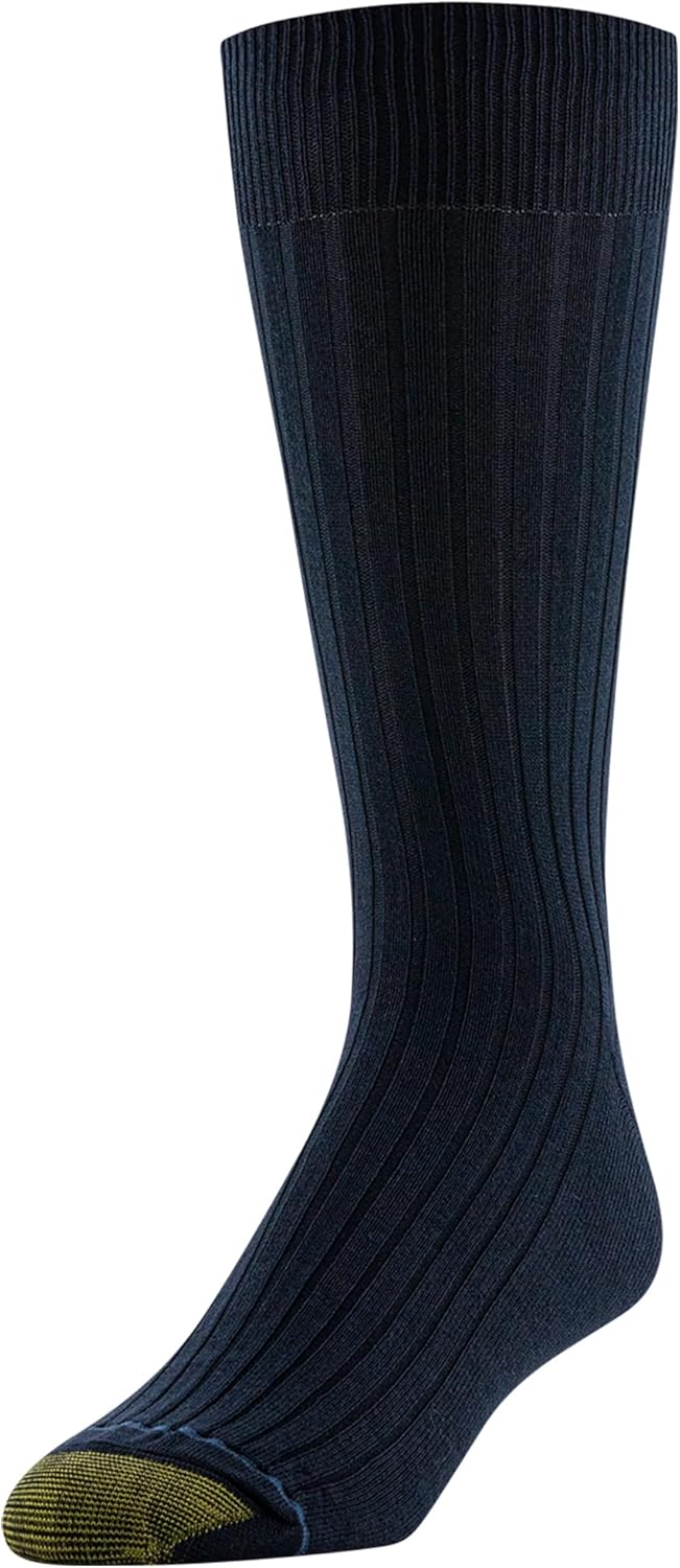 GOLDTOE Men's Classic Canterbury Crew Dress Socks, 3-Pairs - Image 4