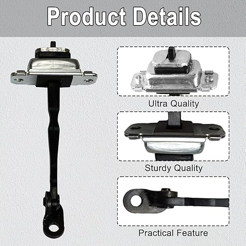Miniatura 5 de RAGBUSCLE Correa de tope de puerta delantera Control de puerta, OE Reemplazar 79380-2E000 Delantero Izquierdo, 2005-2014 Compatible con Hyundai