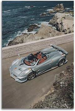 GLMHOK Italian Hypercar Poster Lmola Silver Super Sports Car Decorative Painting Canvas Poster 16x24inch40x60cm