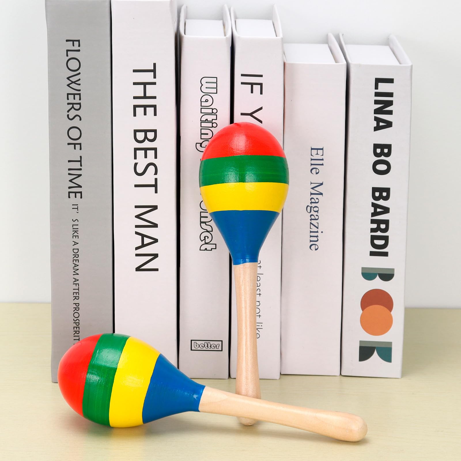 Snapklik.com : 2 Pcs Maracas, Hand Percussion Rattles For Kids, Wooden ...