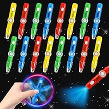 24PCS Glow Fidget Spinner Pens Light Up Party Favors Treat Goodie Bags Stuffers Classroom Bulk Toys for Kids Prizes Toddlers Spinning Pens Boys Girls Birthday Easter Eggs Fillers Return Gifts