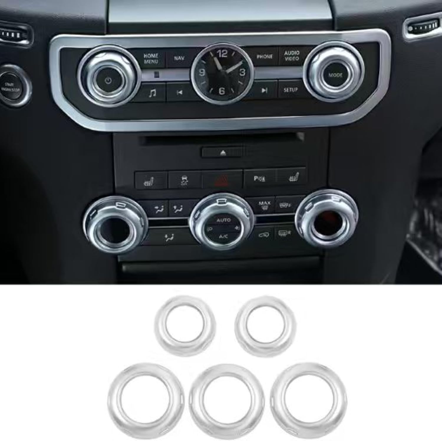 Air Conditioner Volume knob Ring Cover Trim Forland Rover Discovery 4 LR4 2010-2016, for Range Rover Sport 2010-2013 L320