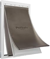 PetSafe Extreme Weather Extra Large Aluminum Pet Door for Dogs Up to 220 lbs - Insulated Triple Flap, Energy Efficient, Secure Locking Cover