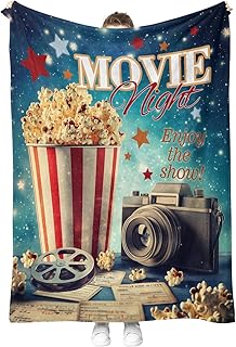 Movie Theater Popcorn Blanket Cinema Gifts for Men Women Boys Adult Teen...