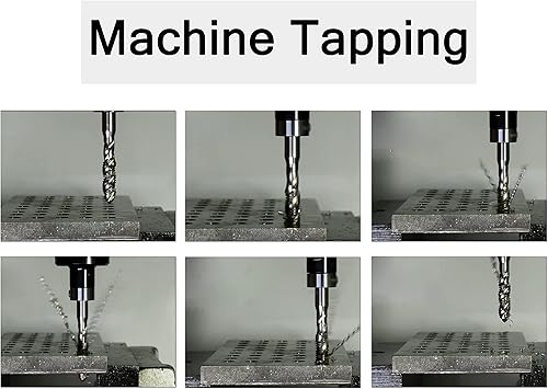 Miniatura 9 de Métrico M4 - Macho de rosca de rosca para metal (M4), 10 unids Hss espiral flauta taladradora, herramienta de roscado para metal (M4)