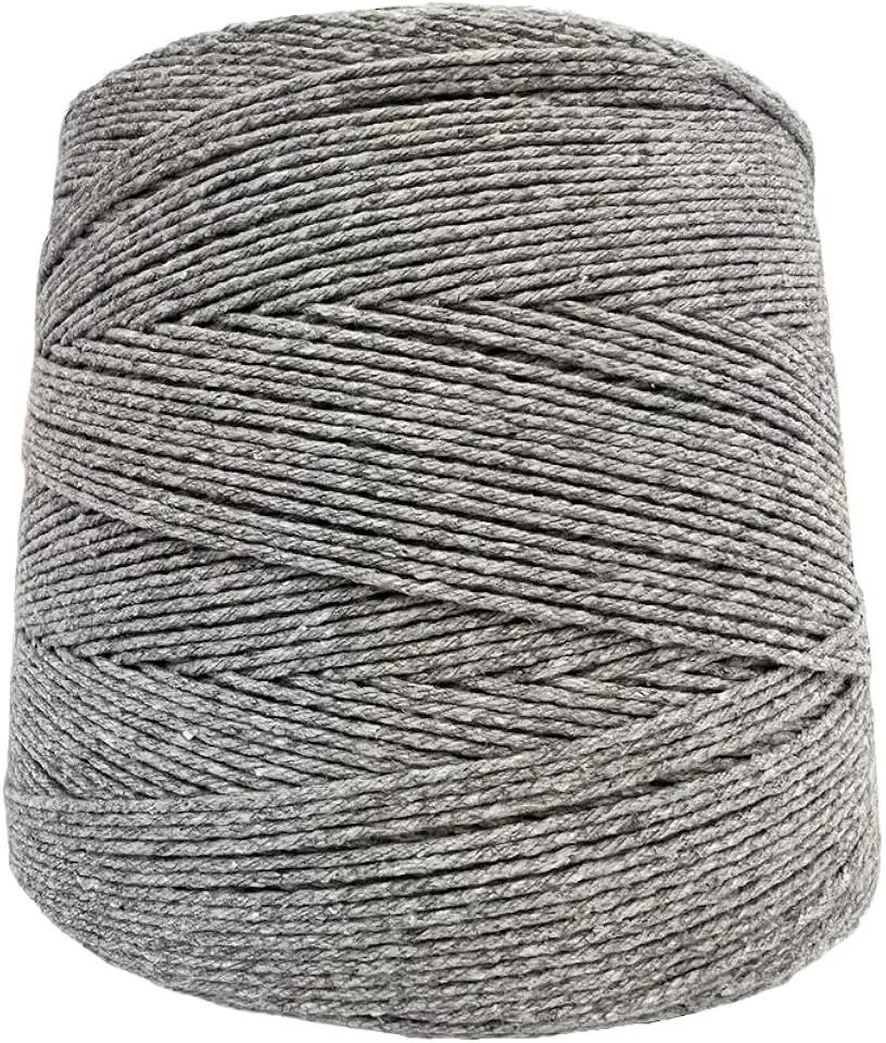 Barbante Eco Brasil 6 fios 1kg 980m Soberano cores a escolha (Cinza)